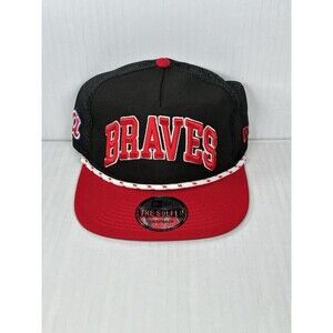 New Era Atlanta Braves Throwback Golfer Trucker Adjustable Snapback Hat Cap OSFM